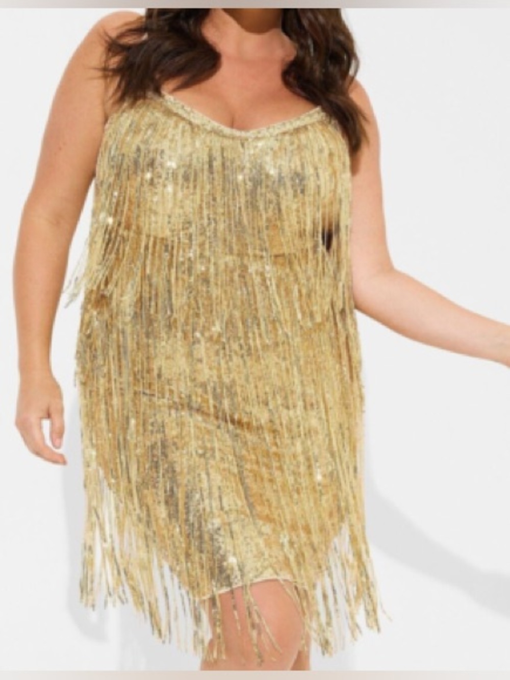 Torrid Fiesti Boho sequin fringe dress